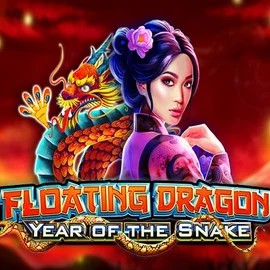 Floating Dragon Year of the Snake slot logo by Pragmatic Play at Wild Robin Casino