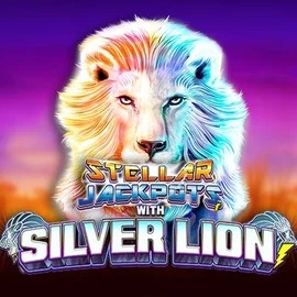 Stellar Jackpots with Silver Lion casino game by Lightning Box Game – featured logo at Wild Robin Casino